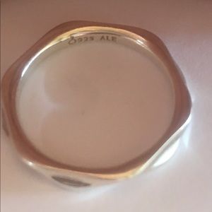 Authenic Pandora Liquid Silver Ripples Ring